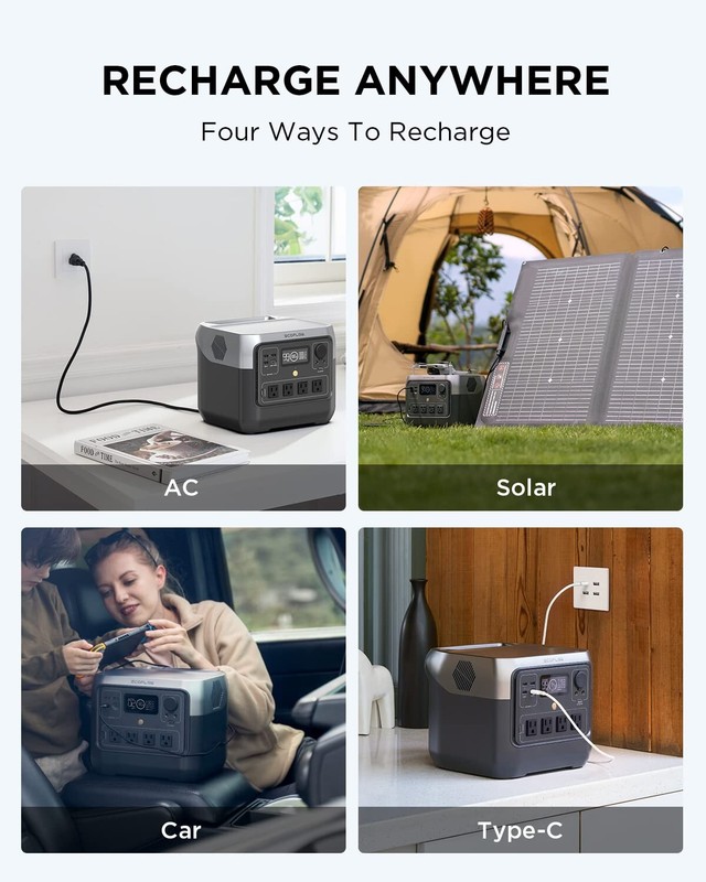 EcoFlow Solar Generator RIVER 2 Pro 768Wh+110W Solar Panel Certified Refurbished gallery