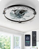 Ceiling Fans with Lights and Remote, 20'' Low Profile Ceiling Fan, 3000-6000K Di gallery