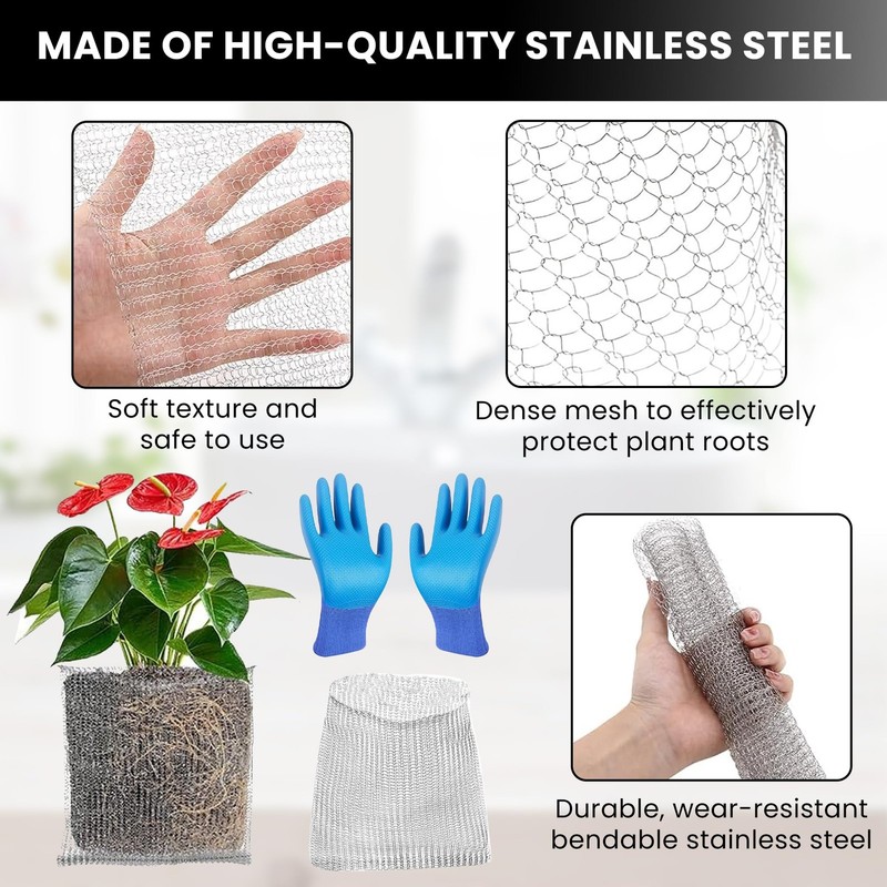 10 PCS Gopher Baskets 5 Gallon Root Guard Mesh Cages Stainless Steel gallery