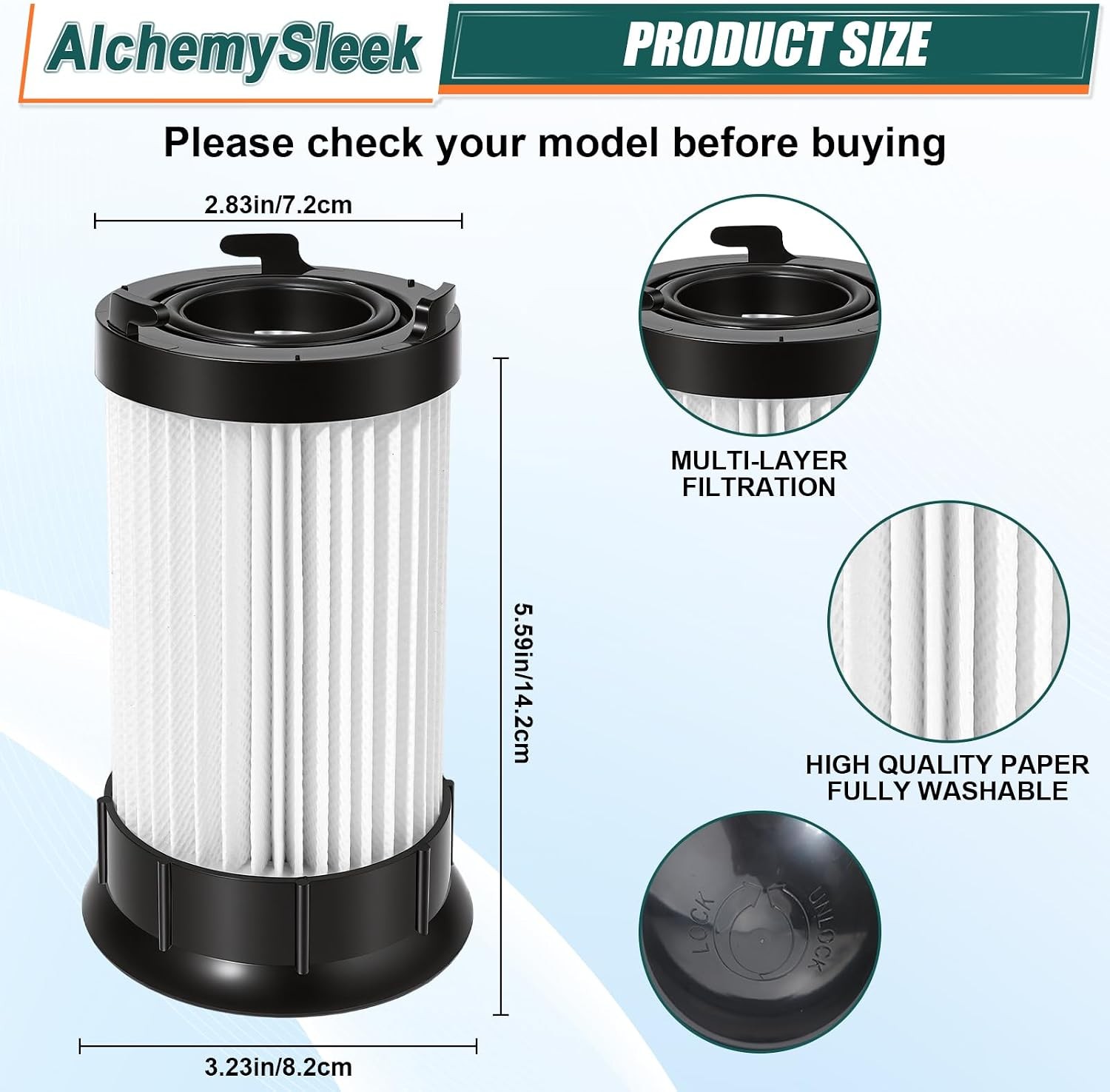 6 Pack DCF 4 DCF 18 Replacement Filter for EUREKA Powerline Maxima LightSpeed gallery
