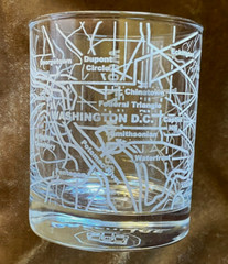 Greenline Goods ~ Washington, D.C. Area Map Glass ~ 10 Oz Rocks Tumbler ~ Mint