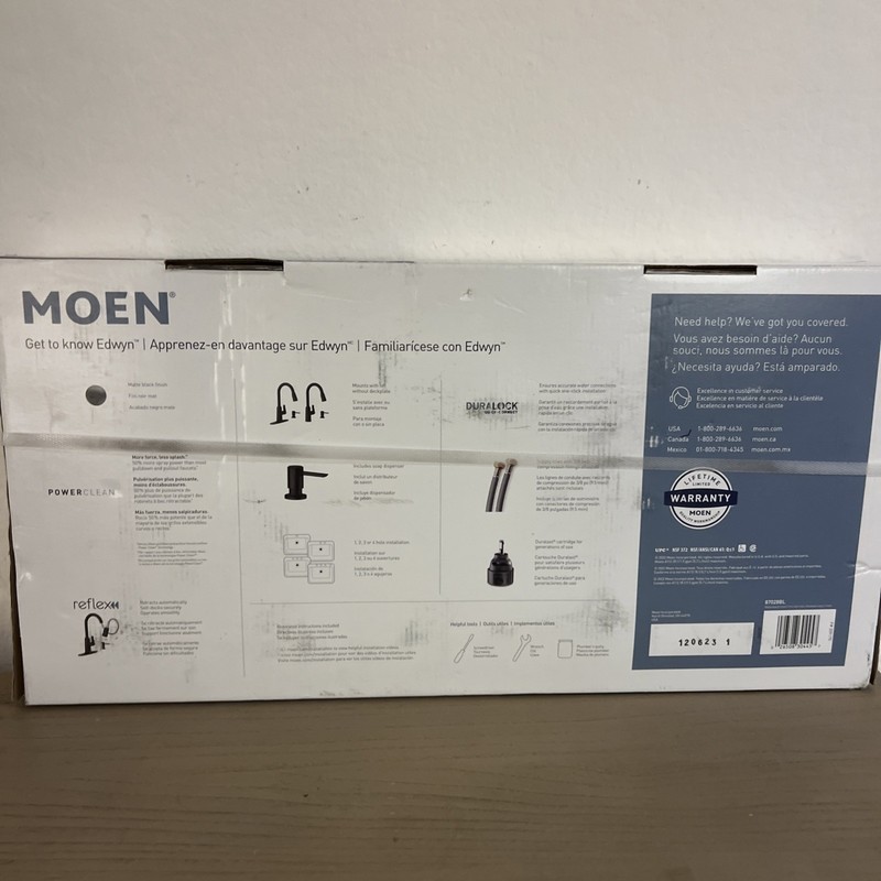 Moen Edwyn One-Handle High Arc Pulldown Kitchen Faucet - Matte Black gallery