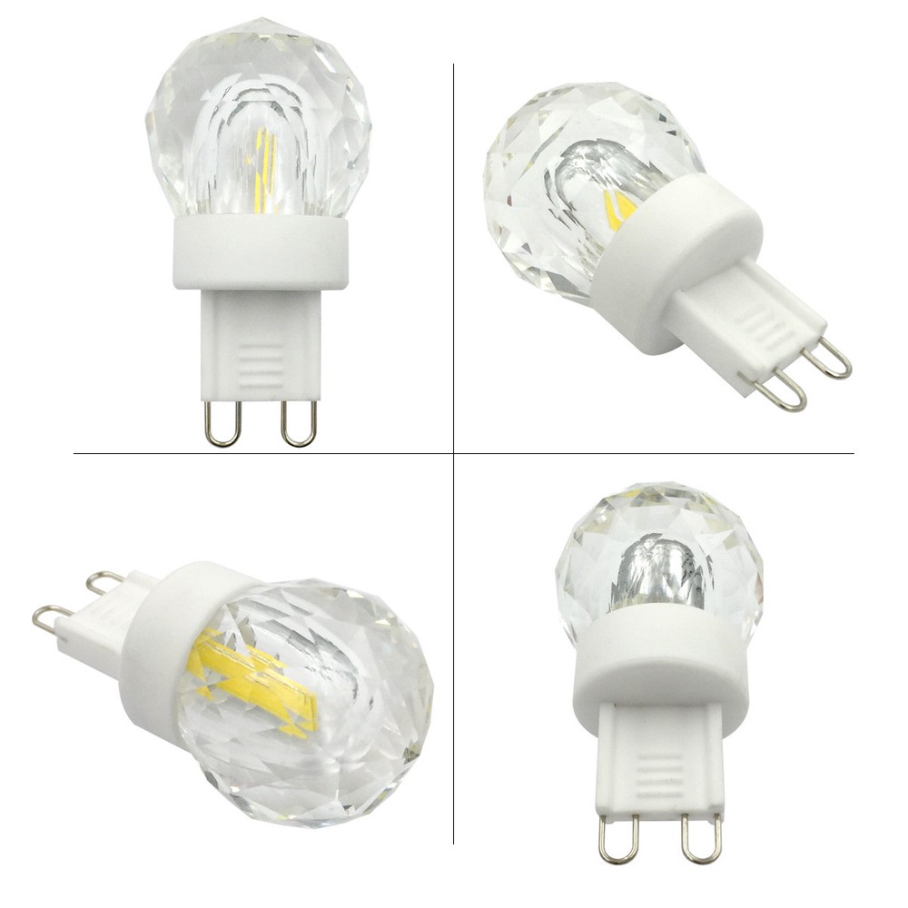 G9 LED Light bulb K9 Crystal Lamp 3W COB 1505 Crystal Glass Light 110V/220V #Y