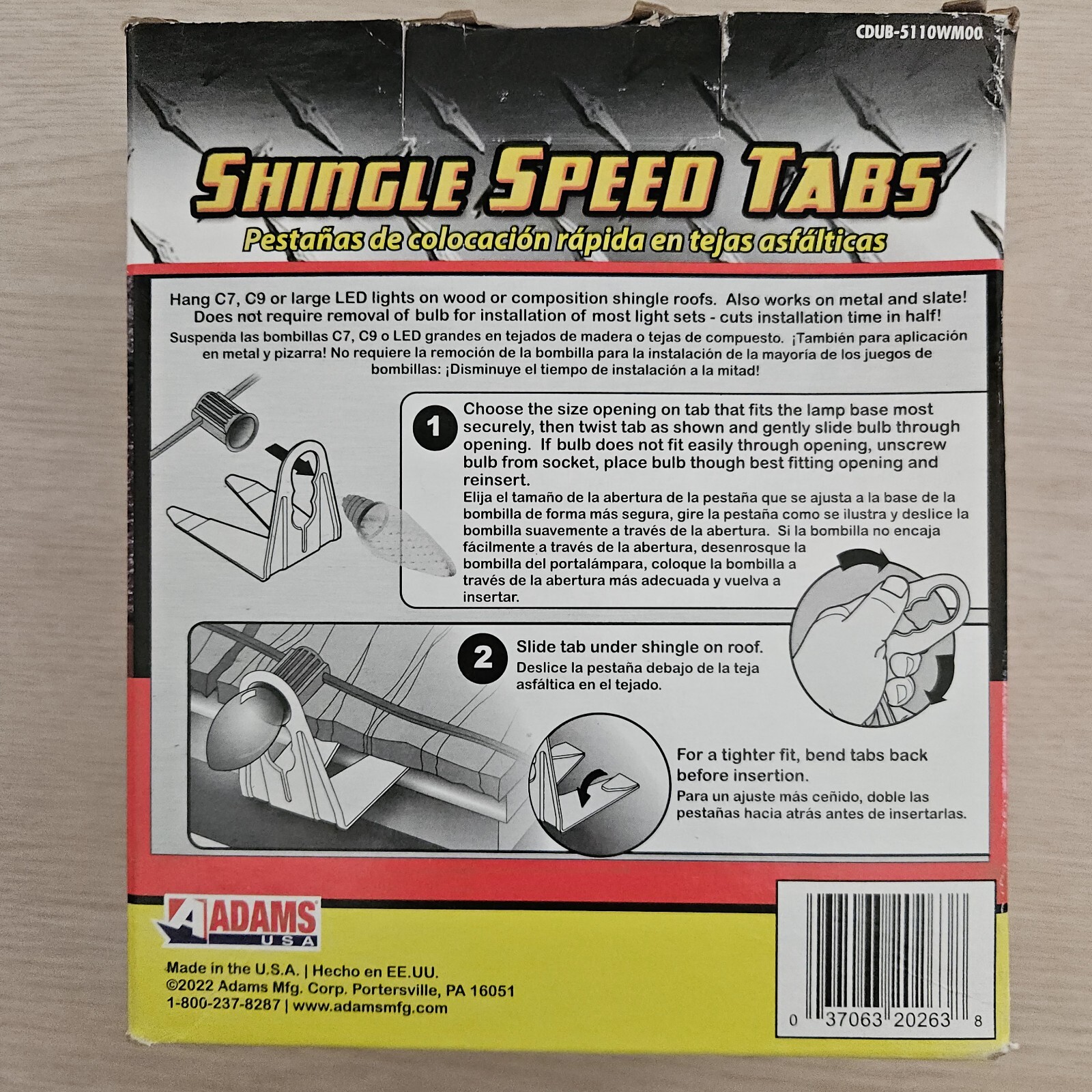 Shingle Speed Tabs 50 Count Commercial Grade Christmas Hardware LED Incandescent gallery
