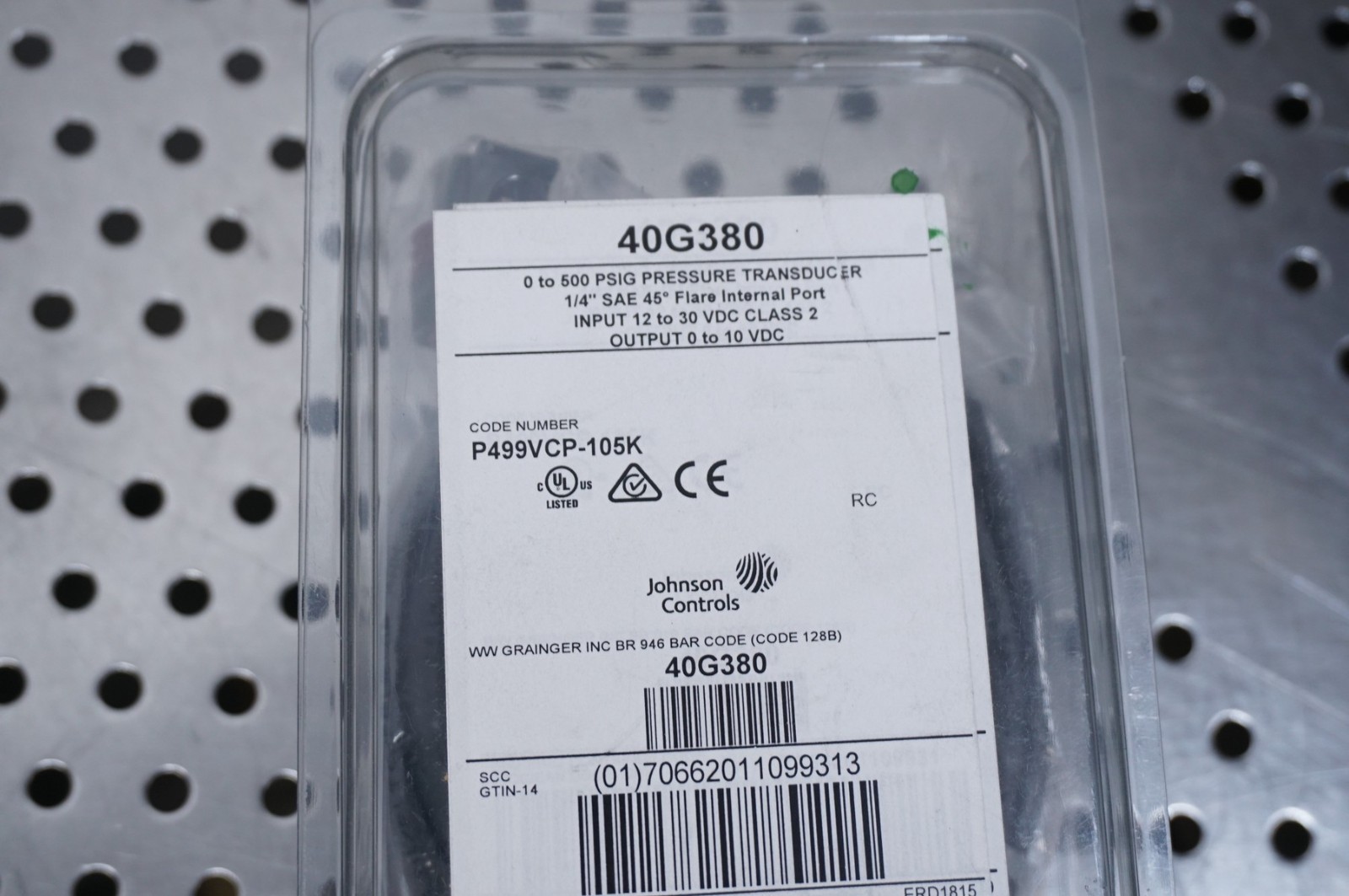 Johnson Controls 40G380 Pressure Transducer Kit 0-500 PSI Harness P499VCP-105 gallery