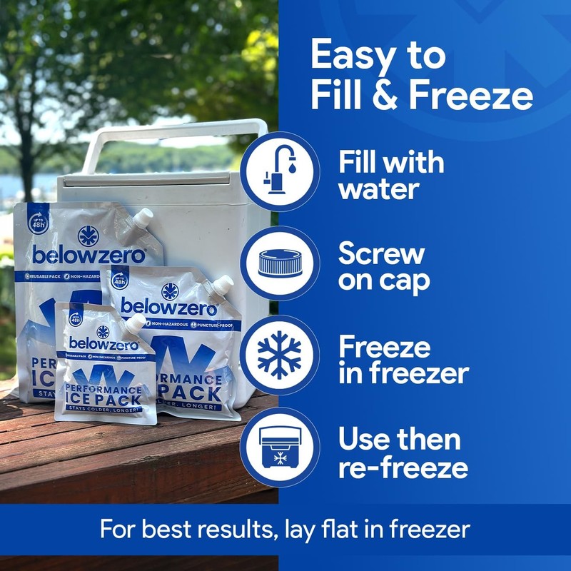 Best Below Zero Reusable Ice Packs for Coolers Long Lasting Cooler Pack Blocks gallery