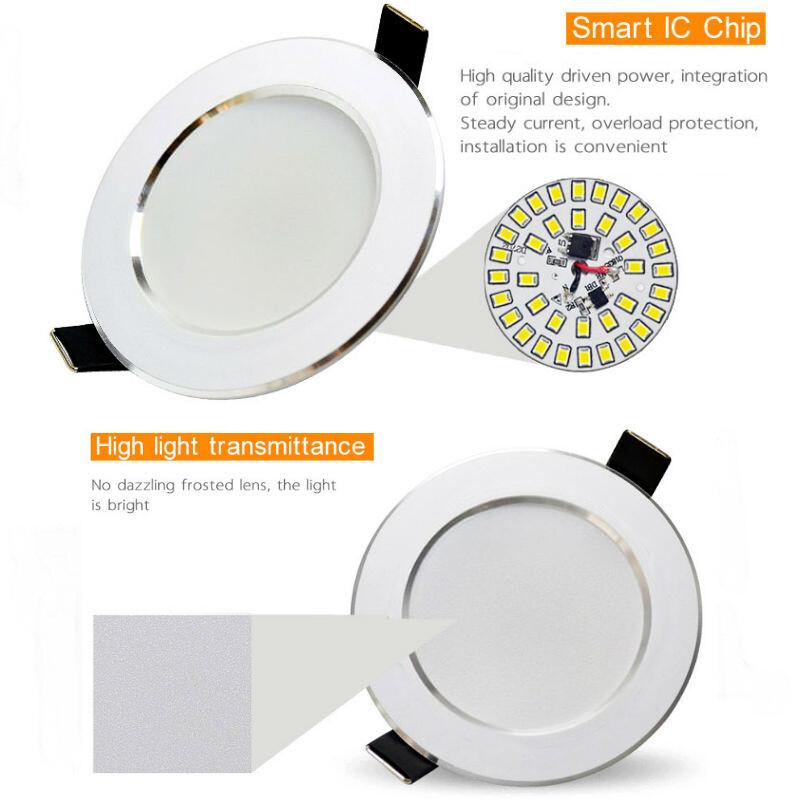 Dimmable Recessed Led Ceiling Light Downlights Spotlight 5/7/9/12/15W 110V-240V gallery