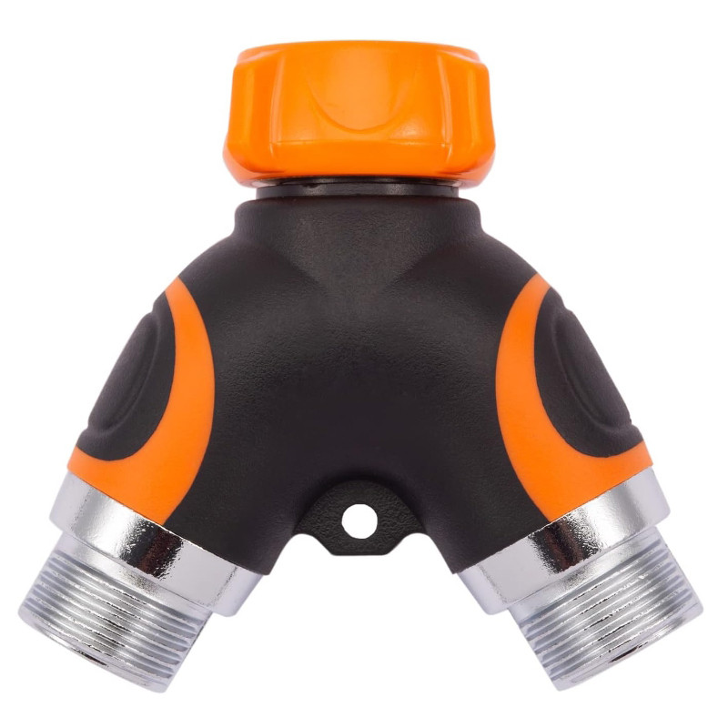 Giraffe Tools Garden Hose Splitter 2 Way Heavy Duty, 3/4" GHT Y Connector Metal gallery