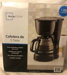 Mainstays 5 Cup Coffee Maker Machine with Removable Filter Basket
