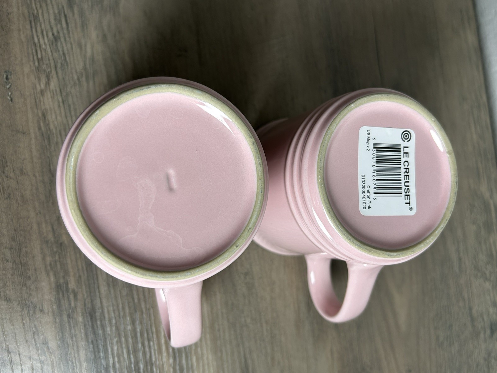 Le Creuset Stoneware Vancouver Coffee Mugs 14oz / 400ml CHIFFON PINK Cups gallery