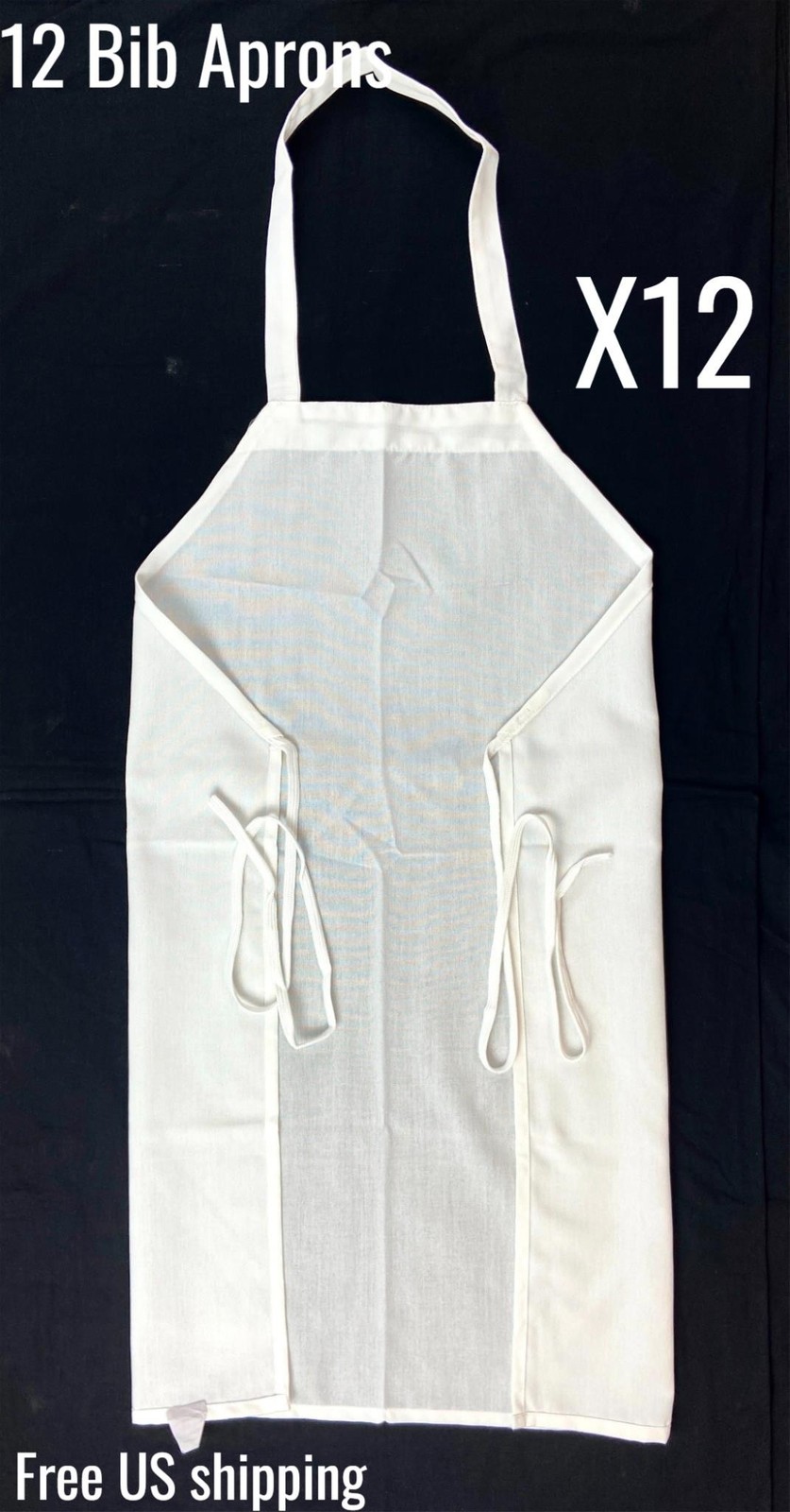 Aprons Commercial Restaurant Home Residential Bib Apron No Pocket 33 x 29 inch gallery