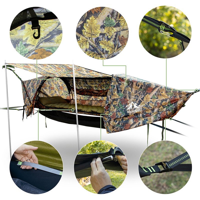 Camping Hammock, Portable Flat Lay Hammocks for 1 Person Backpacking Hiking gallery