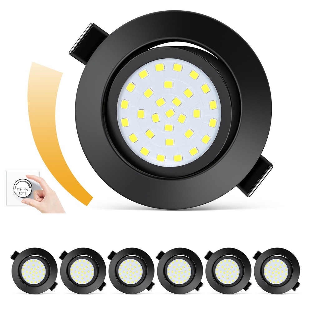 5W LED Recessed Ceiling Light Dimmable, 25mm Installation Depth, IP44 for Indoor