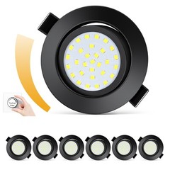 5W LED Recessed Ceiling Light Dimmable, 25mm Installation Depth, IP44 for Indoor