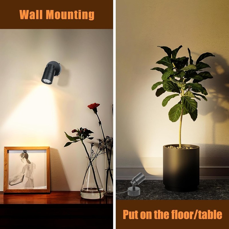 1 Pack Dimmable Spot Lights Indoor, Uplighting Indoor Spotlight with Timer an... gallery