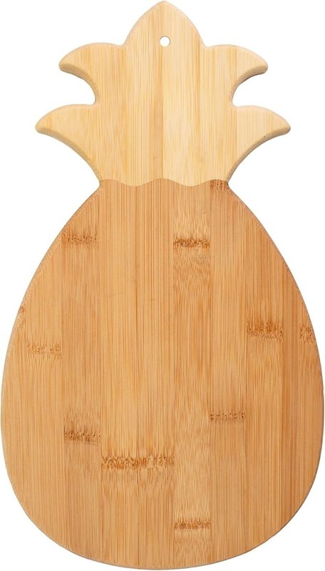 Pineapple Shaped Cutting Board Bamboo Charcuterie Board 14.4 x 7.5 Inches with gallery