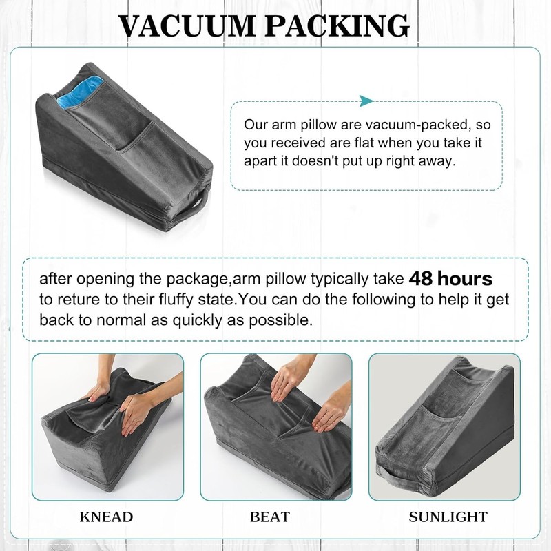 Arm Elevation Pillow with 2 Pockets, Soft Ergonomic Support Pillow for Elbow ... gallery