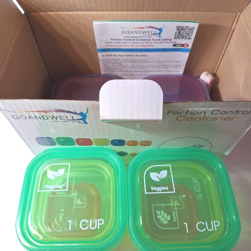 14 Pcs Fix Portion Control Containers Kit Beach Body Food Plan Diet Weight Loss gallery