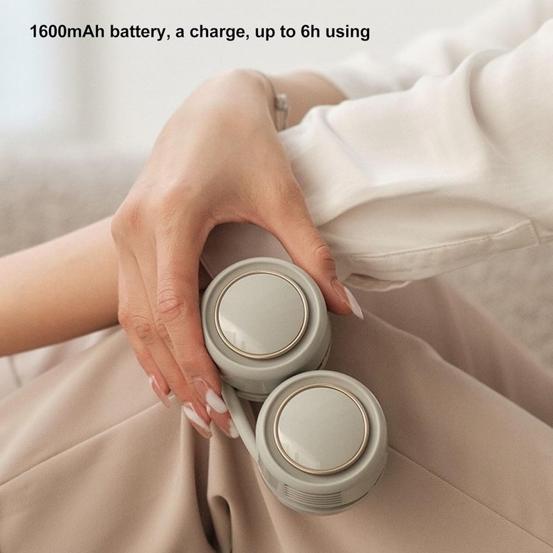 COOLIN Rolling Compact Neck Fan, Bladeless, Lightweight, Handsfree, Rechargeable gallery