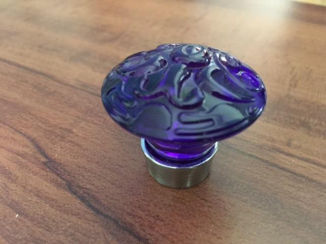Knob Handle Pull Kitchen Cabinet Hardware Sapphire Glass Acrylic Blue gallery