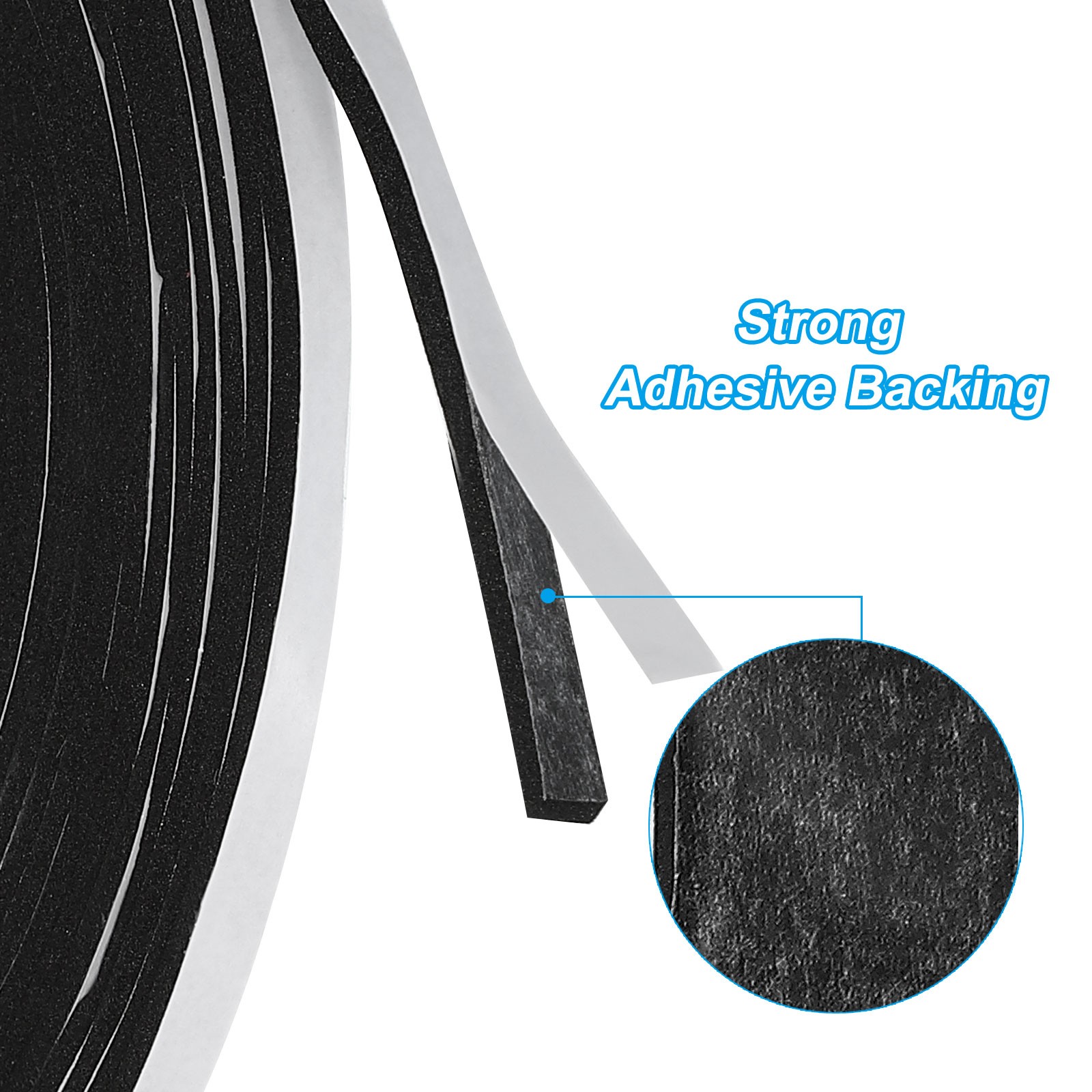 Weather Stripping Door Seal Strip 1 Roll 1/4 Inch x 1/8 Inch x 26 Ft Black gallery