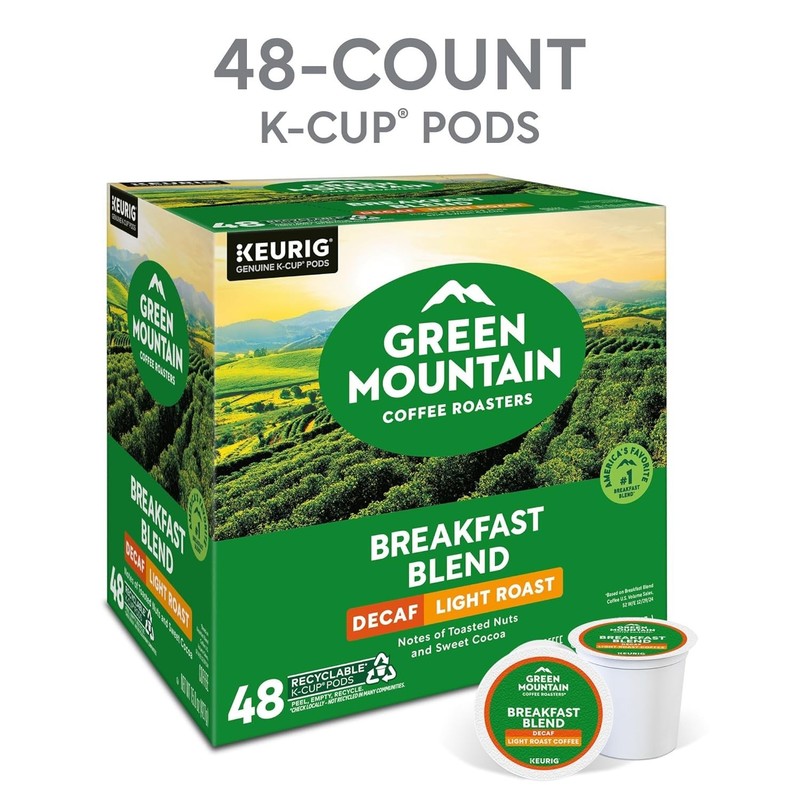 Kosher Certified Decaf Breakfast Blend - 48 Single-Serve K-Cup Pods, Light Roast gallery