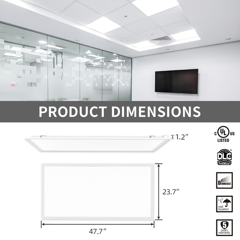 2' X 4' LED 75 Watts Panel Troffer (4 PACK) Flat Panel LED within LED Drivers gallery