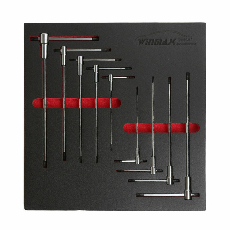 9 Pc Torx Star T-Handle Hex Allen Key Wrench Set w/ Speed Sleeves Fast Spinning gallery