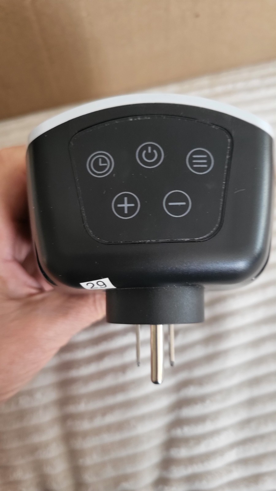 Mini Plug-In Wall Outlet Space Heater w/ Timer, Touch/Push Button, 120V gallery