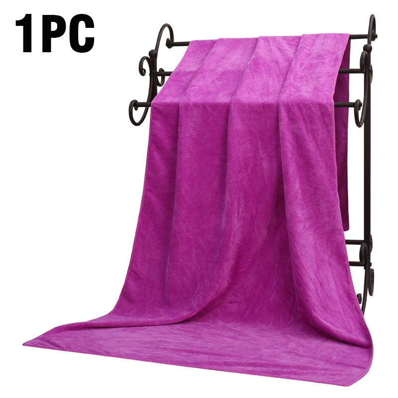 100/120/150/180x200cm Extra Large Microfiber Bath Towel - Absorbent Bathing Use gallery