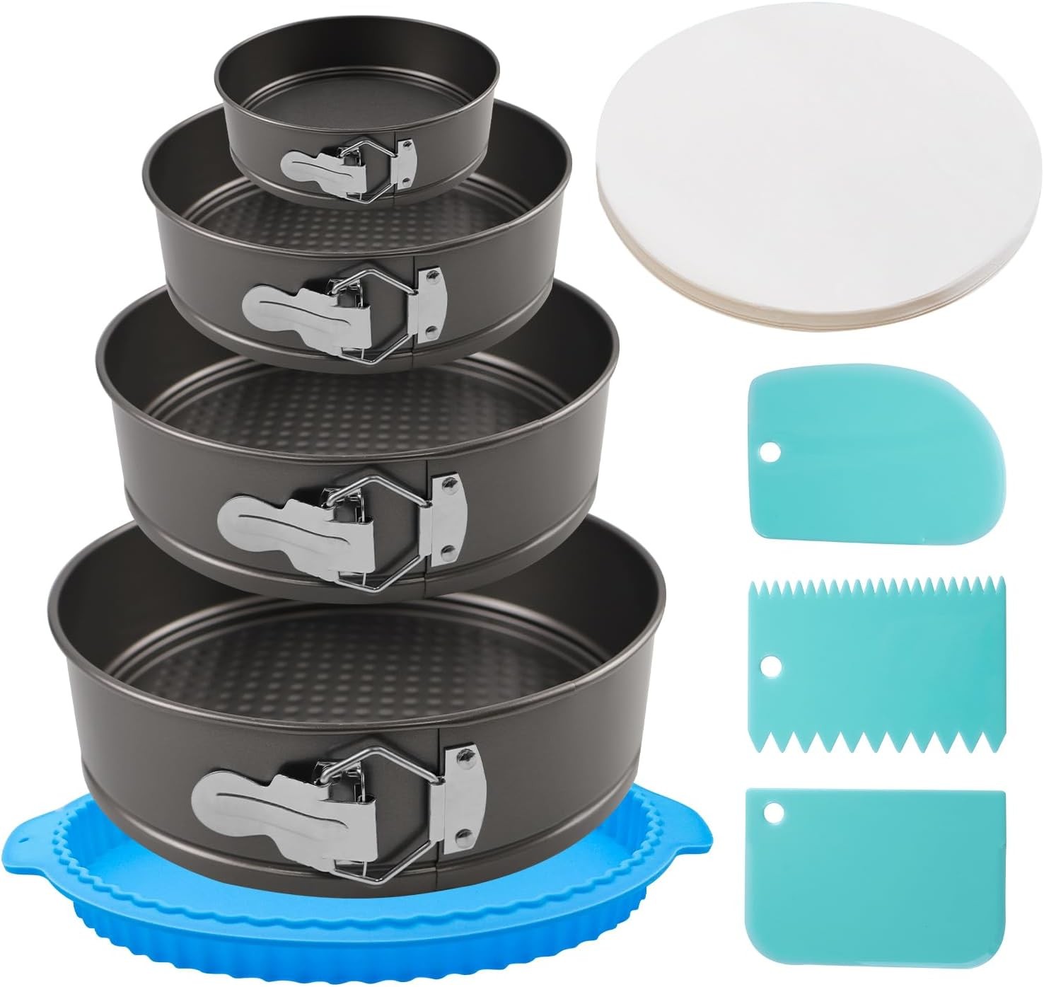 4, 7, 9, 10 Inches Springform Cake Pan Set, Spring Form Pans for Cheesecake, gallery