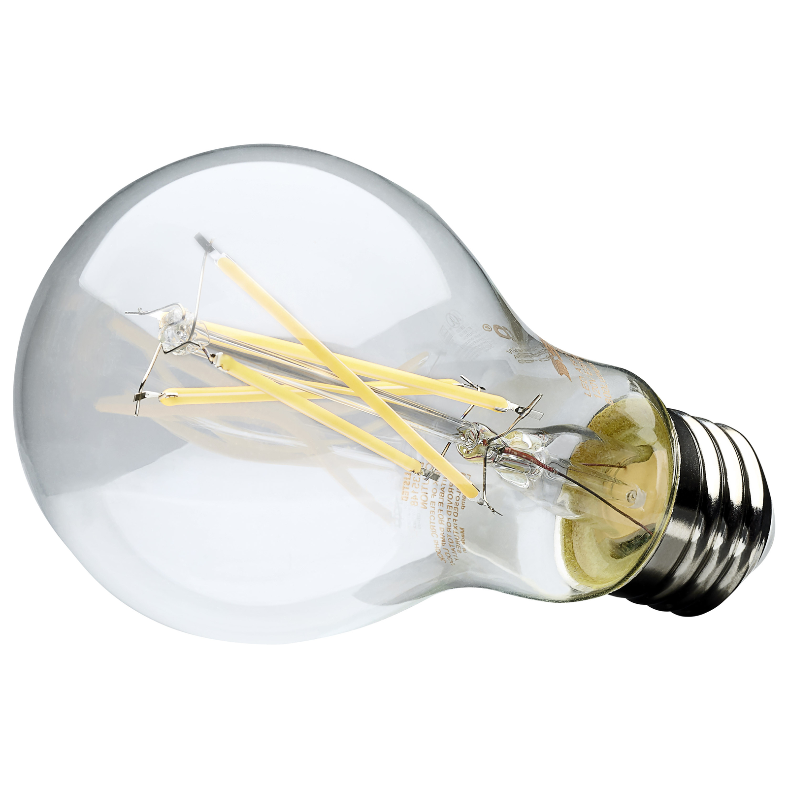 4 Pack 8W =60W Dimmable A19 LED Filament Bulbs 27K Warm White Clear E26 Base gallery