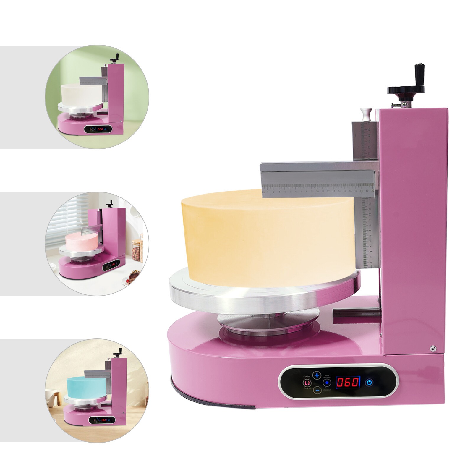 Adjustable Cake Cream Spreading Machine Cake Decorating Machine W/LCD Display gallery