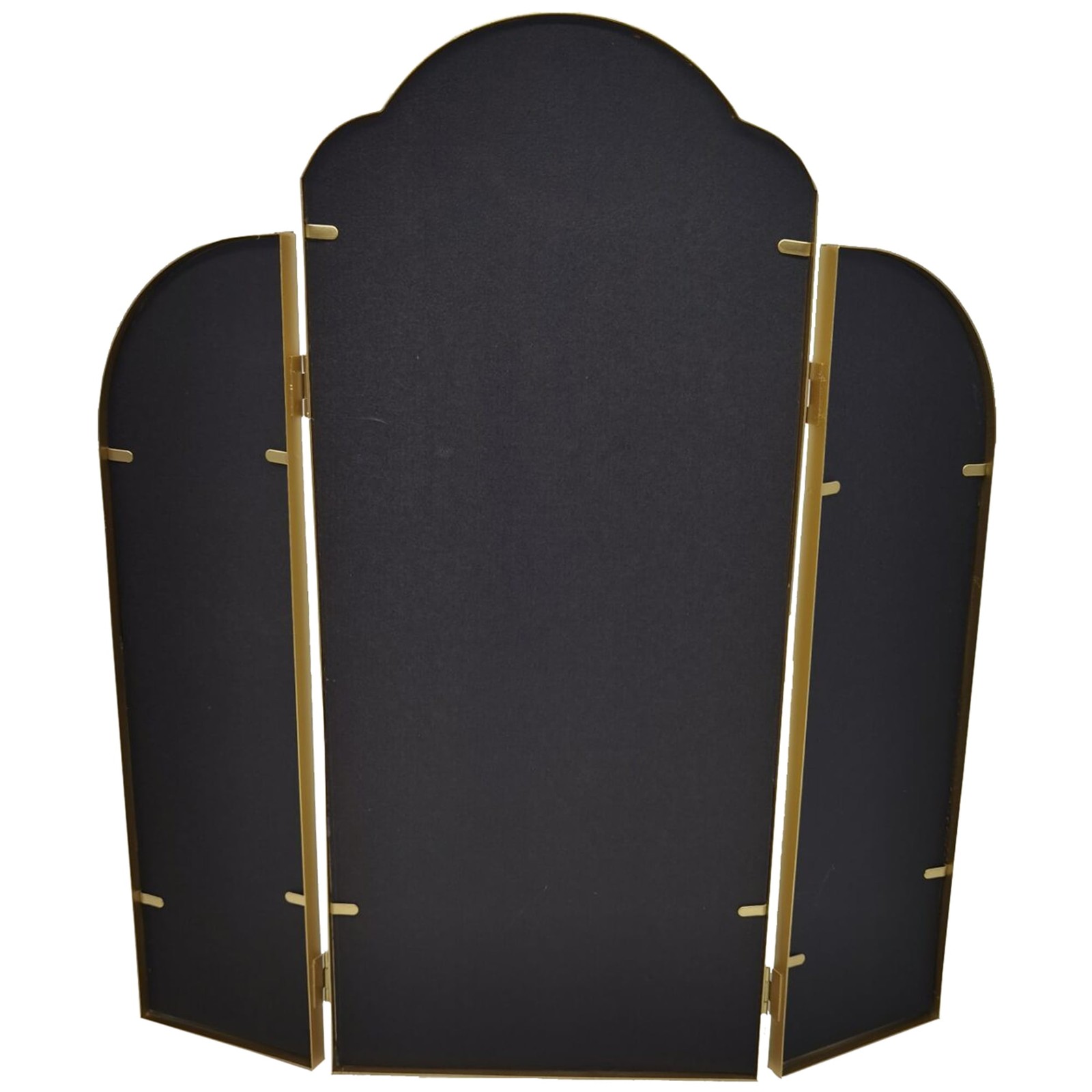Beautiful Trifold Adjustable Vanity Mirror 3-Way Arched Gold Trifold Mirror gallery
