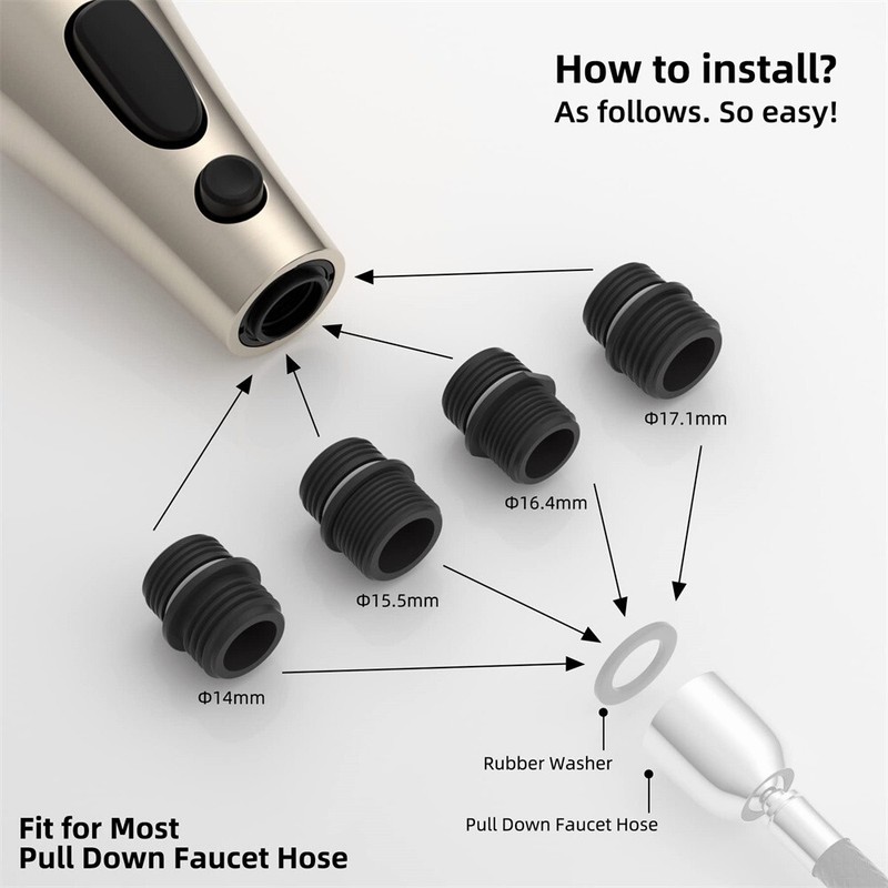Kitchen Faucet Head Replacement,Pull Down Kitchen Spray Head Sink Spray Nozzle gallery