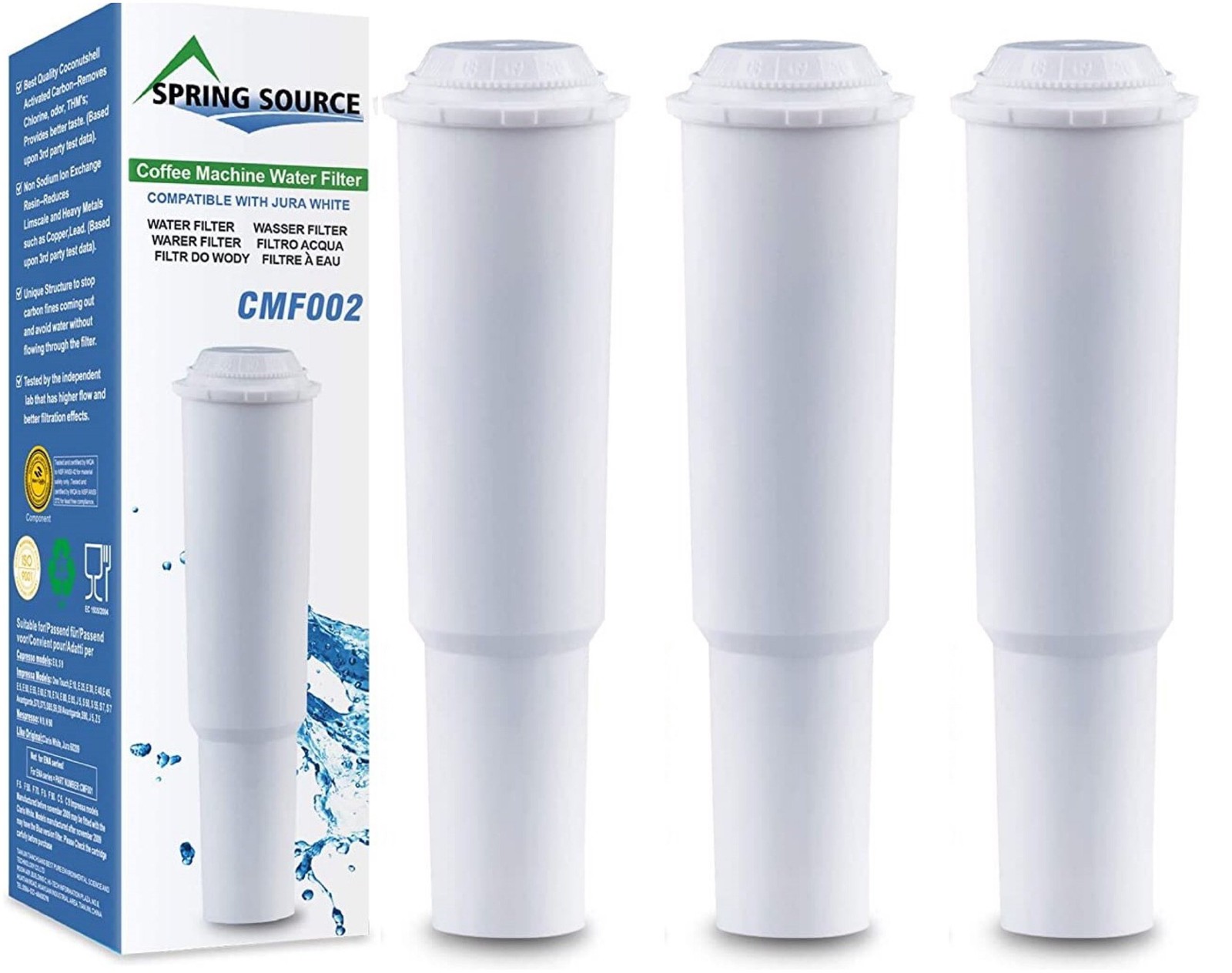 3-Pack Spring Source CMF002 Coffee Machine Water Filter Replacement For Jura... gallery