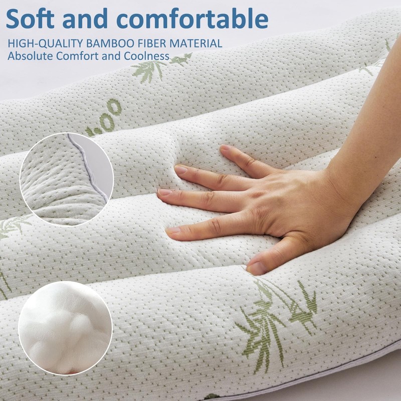 Ultra Thin Flat Pillow 2.5" Slim Support Pillow for Stomach Sleeper Bamboo Rayon gallery