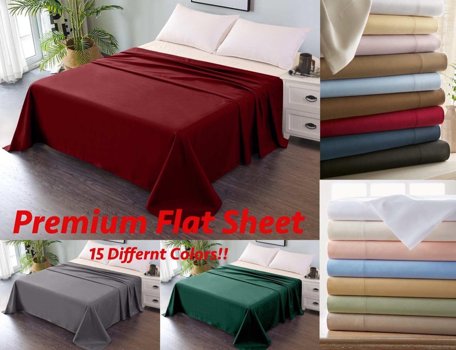 Superb Bed FlatSheet - Breathable, Extra Soft & Wrinkle Free *Top Sheet Only* gallery