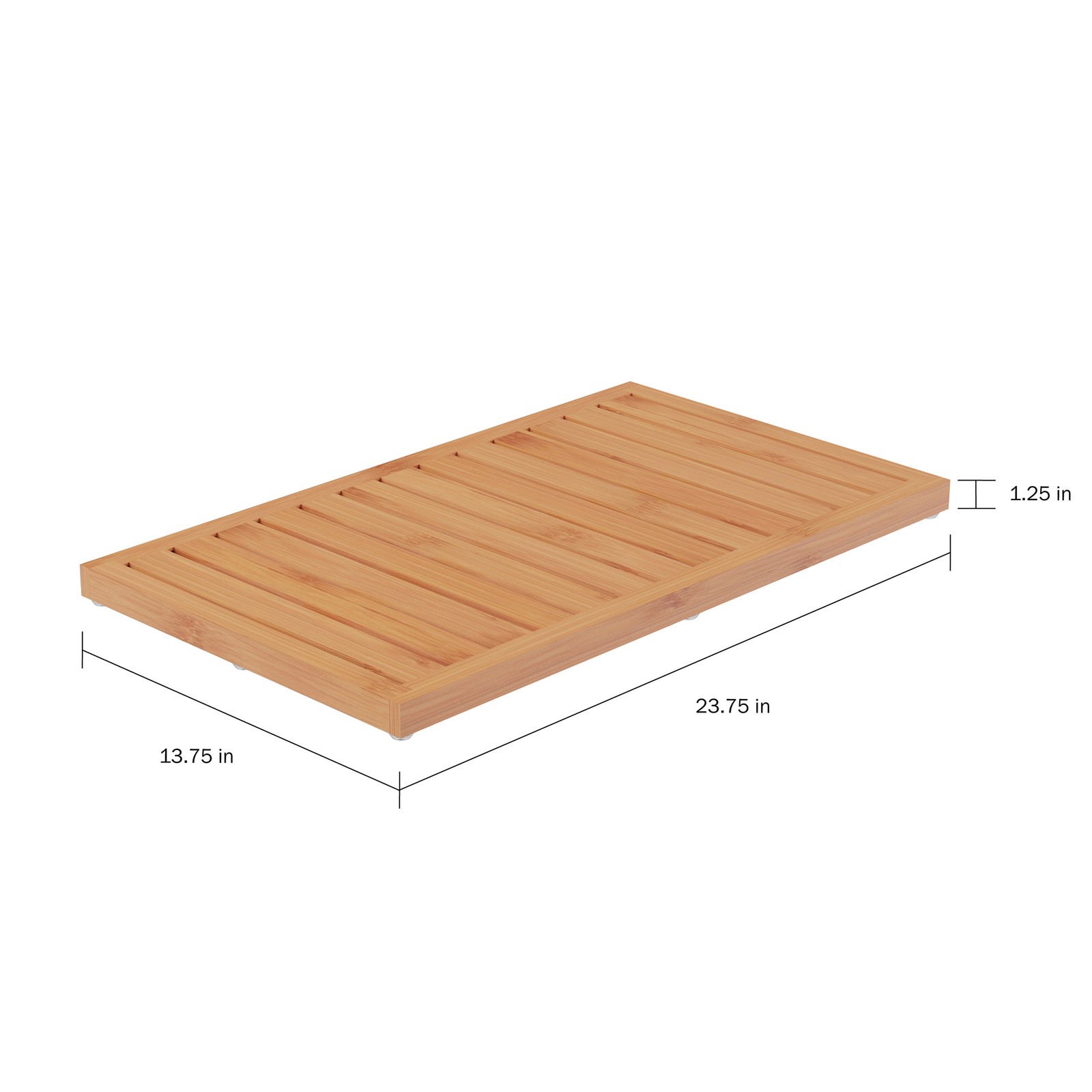 Bamboo Bath Mat Eco Friendly Natural Wooden Non Slip Slatted Design Bathroom gallery
