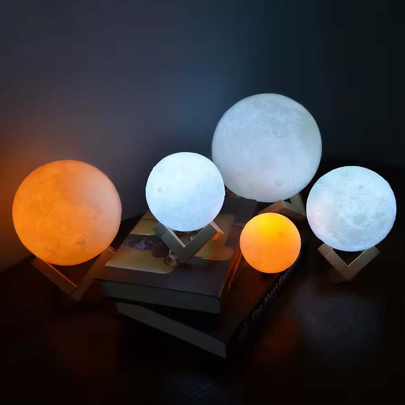 3D Moon Night Light Table Lamp USB Charging Remote Touch Control Home Decor Gift gallery