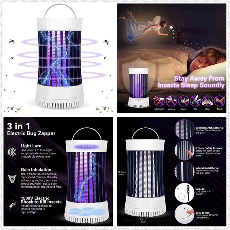 Electric Mosquito Insect Fly Bug Zapper Killer LED Light Trap Pest Control Lamp gallery