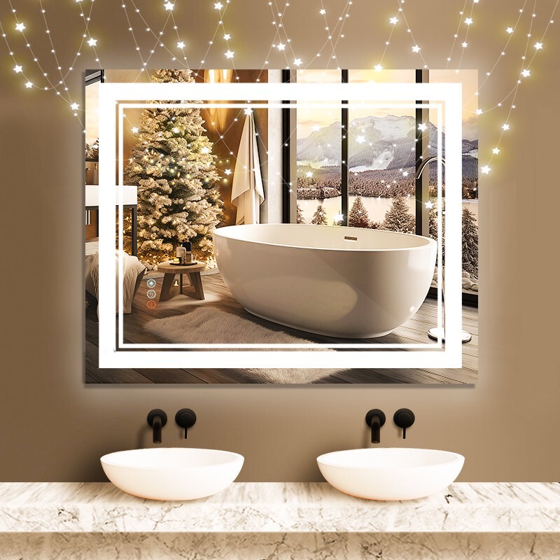 40x32 LED Vanity Mirror With Light,Bathroom Vanity Led Mirror, Antifog 3 Color gallery