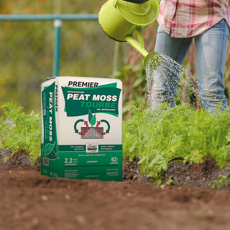 Organic Peat Moss Soil Amendment, Sphagnum, 2.2 Cu Ft Compressed Bale, Expands T gallery