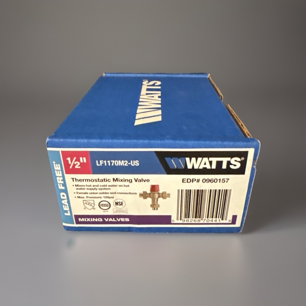 WATTS 1/2" Hydronic Water Temperature Mixing Valve LF1170M2-US *NEW*