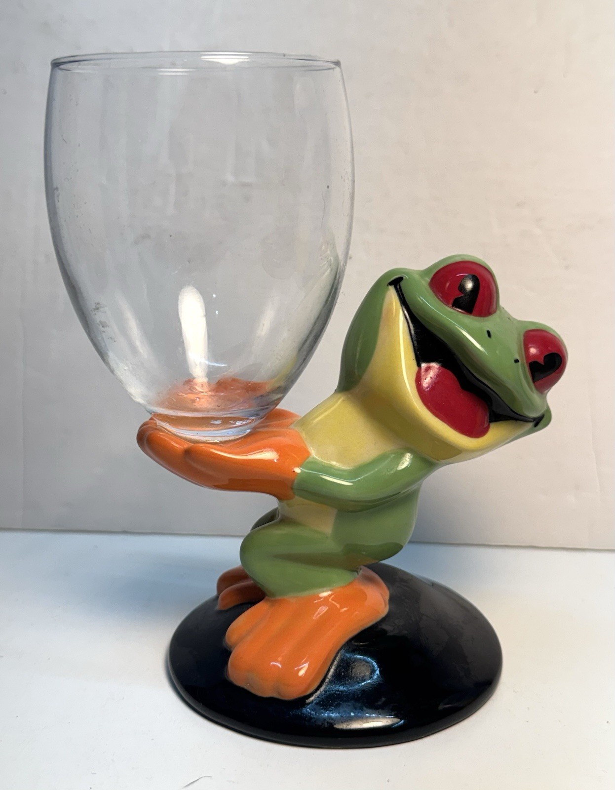 Rainforest Cafe Cha Cha Tree Frog Wine Glass Goblet gallery