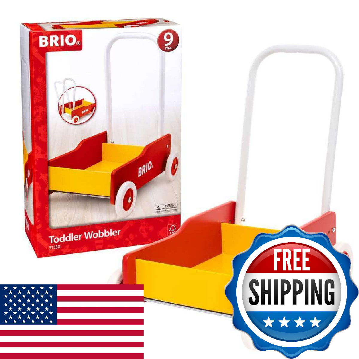 BRIO Infant Toddler 31350 Adjustable Wobbler Balance Toy Safe Durable 9 Months U gallery