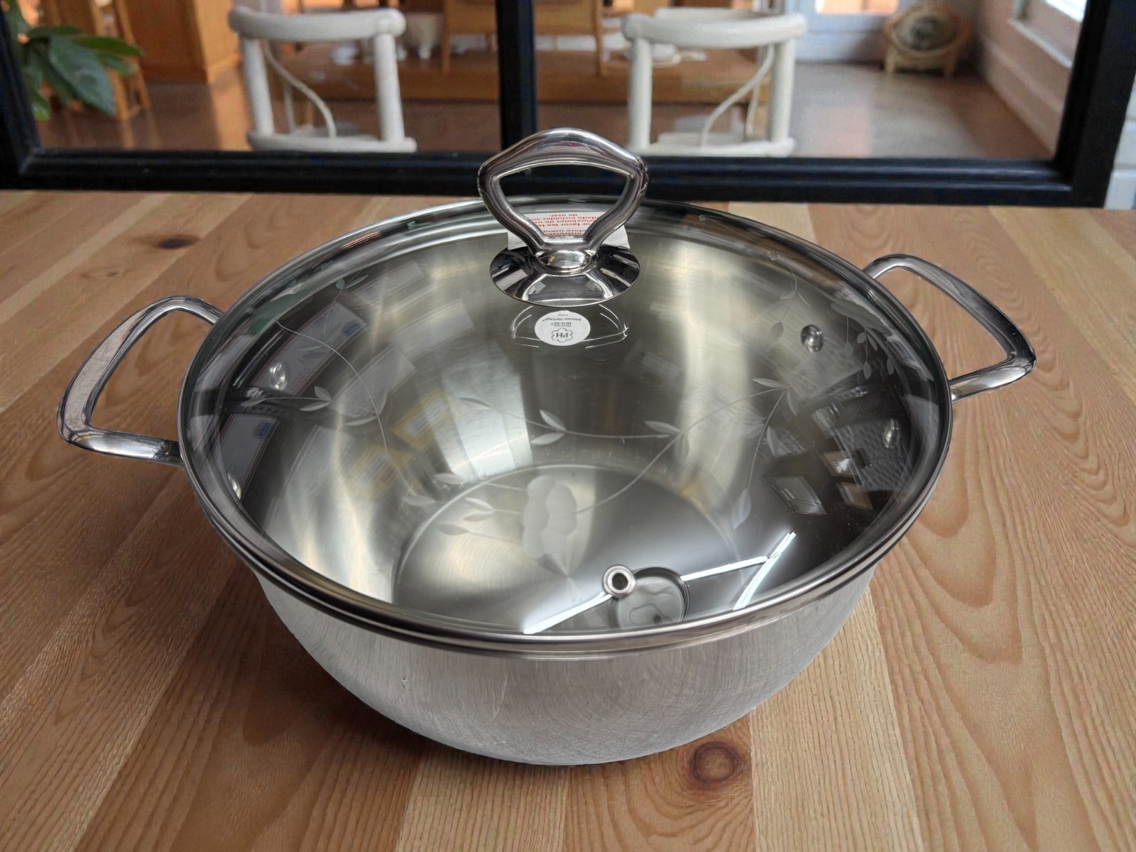 Princess House Stainless Steel 8 Quart Serving Casserole Pot W/ Glass Lid 6776 gallery
