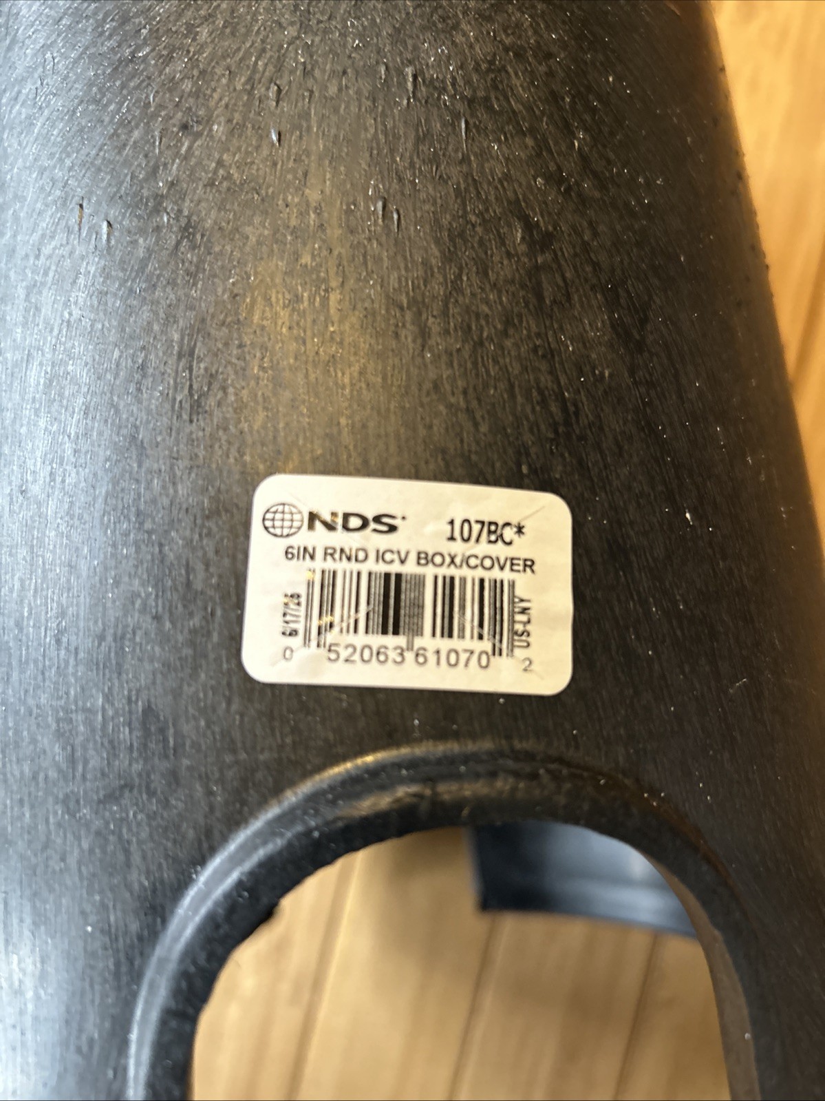 NDS 6 in. Round Valve Box and Cover, Black Box, Green ICV Cover gallery