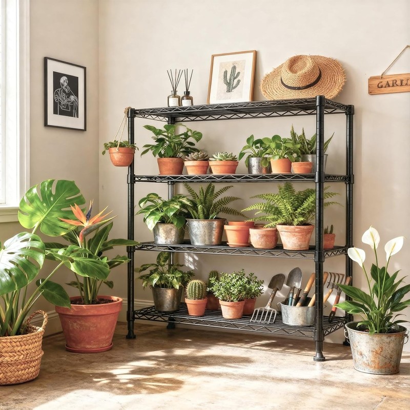 1400 lbs 4 Tier Storage Rack Metal Wire Shelving Unit, Storage Standing House... gallery