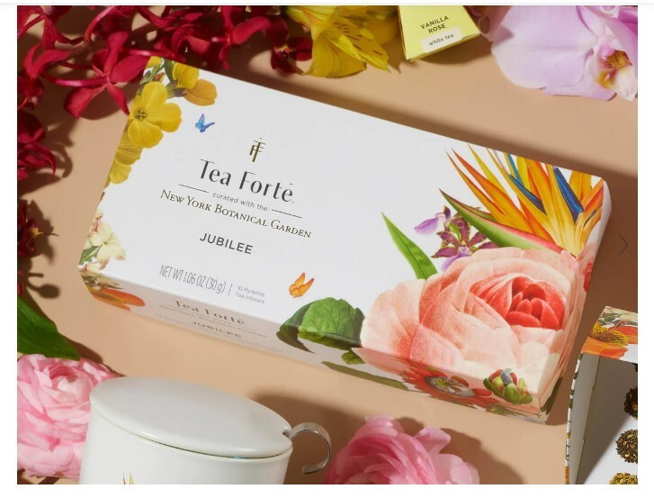 TEA FORTE, "Jubilee" Petite Presentation Box of 10 Pyramid Infuser Bags, NEW gallery
